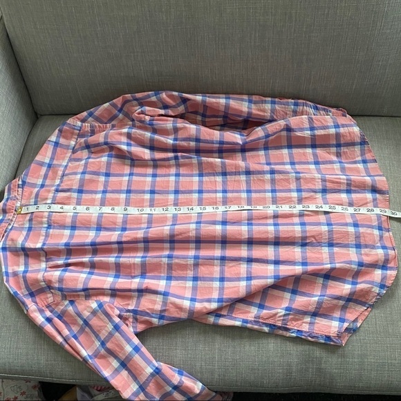 J. Crew Factory Pink Plaid Button Down Shirt Small - Picture 7 of 7
